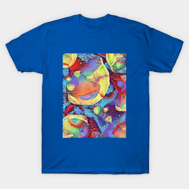 Digital Rainbow Patterns T-Shirt by Minxylynx4